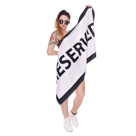 3D Letter digital printing reserved microfiber bath towel