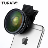 Phone Camera Lens 2 in 1 Professional HD Camera Lens Kit [0.45X Wide Angle+12.5X Macro] Clip-on Design for Smartphone