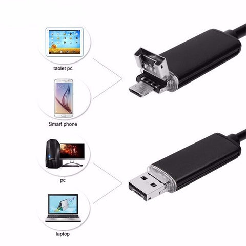 1m/2m/3.5m/5m/10m PC Android Endoscope 7mm Lens USB Endoscope Camera Waterproof Inspection Borescope Micro OTG USB Car Endoscope