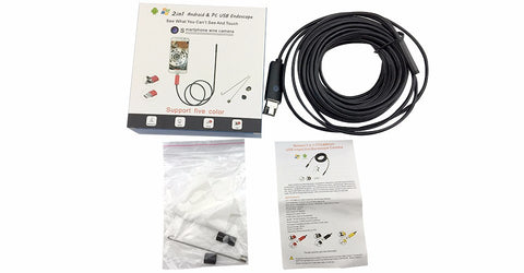 1m/2m/3.5m/5m/10m PC Android Endoscope 7mm Lens USB Endoscope Camera Waterproof Inspection Borescope Micro OTG USB Car Endoscope