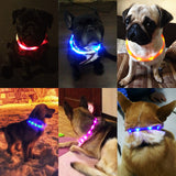 Dog Collar Led Lights Adjustable USB luminous Led Dog Collar USB charging