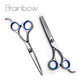 Brainbow 6 inch Cutting Thinning  Styling Tool Hair Scissors Stainless Steel Salon Hairdressing Shears Regular Flat Teeth Blades