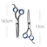 Brainbow 6 inch Cutting Thinning  Styling Tool Hair Scissors Stainless Steel Salon Hairdressing Shears Regular Flat Teeth Blades