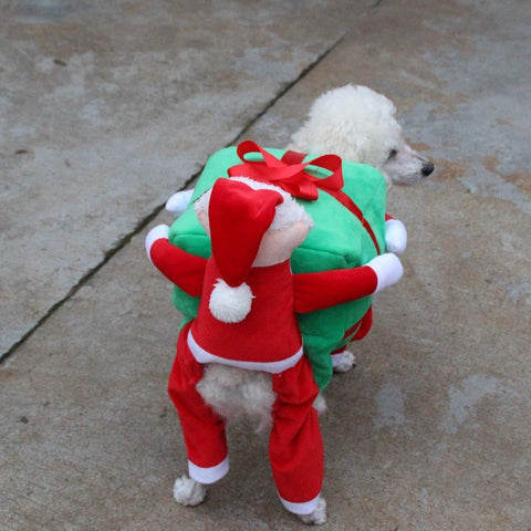 Christmas Dog Costumes Funny Santa Claus