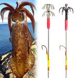 8PCS Squid Jig Hook Luminous 15cm 2.0 Umbrella Stainless Steel Fishing Cuttlefish Shrimp Squid Octopus Inkfish Calamary Bait