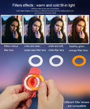 9 in 1  Multifunctional Selfie Mini LED Retina Flash with Universal  Clip on Fisheye Fish eye Wide Angle Macro Mobile Phone Lens