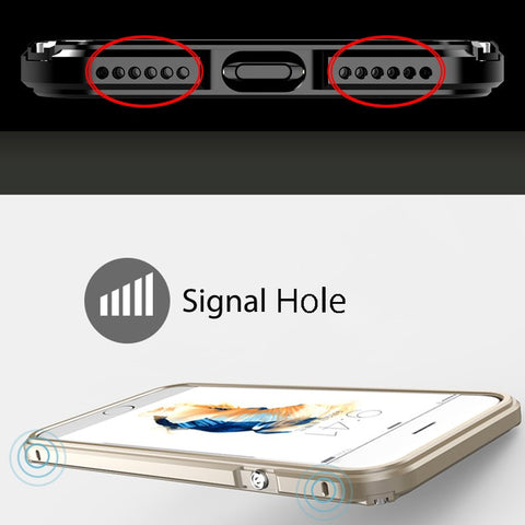 iPhone 7  Aluminum Frame For iPhone 7 Plus Shockproof Case