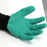 1 Pair Rubber Polyester Builders Garden Work Latex Gloves 4 ABS Plastic Claws High Quality