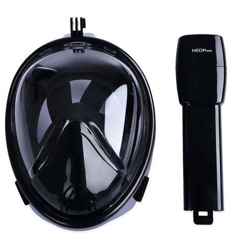 full face diving mask 180 degree wide view snorkel