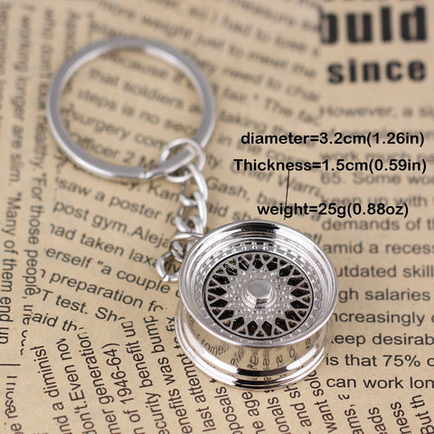 wheel hub model keychain