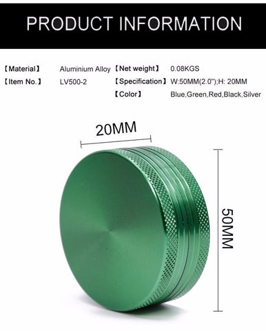 2 Layers Herb Spice Grinder Metal  50mm