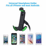 Universal Gooseneck Car Phone Stand Holder with 2.1A Dual USB Car Charger