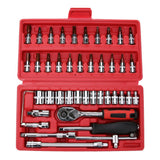 46pc Spanner Socket Set 1/4" Car Repair Tool set