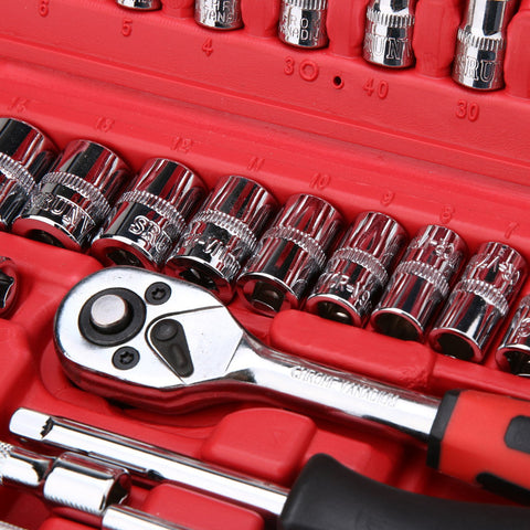 46pc Spanner Socket Set 1/4" Car Repair Tool set