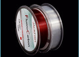 100M Fluorocarbon Fishing Line  red/clear two colors 4-32LB Carbon Fiber Leader Line