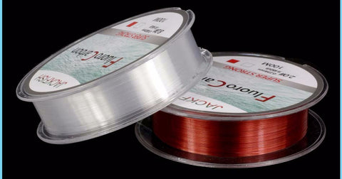 100M Fluorocarbon Fishing Line  red/clear two colors 4-32LB Carbon Fiber Leader Line