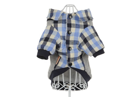 Soft Casual  Plaid Shirt Gentle Dog Western Shirt  Clothes Dog Shirt + Wedding Tie