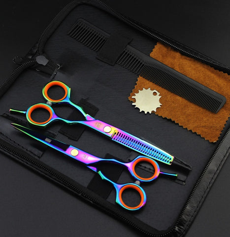 2 Scissors+Bag+Comb Japan High Quality 5.5/6.0 Inch Professional Hairdressing Scissors