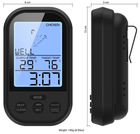 Wireless Digital Meat Thermometer -with 2 Probe