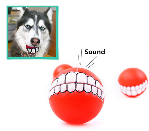 7CM dog Pet toys Ball sound For Pet squeaky chew Pet Toys for puppies pet Supplies Outdoor Cricket Bite Elastic Training Ball