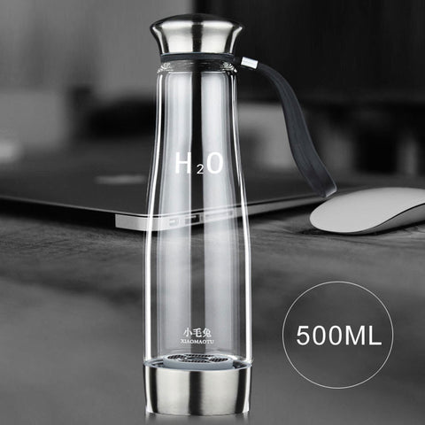 500ML Hydrogen Rich Ionizer Glass Water Bottle