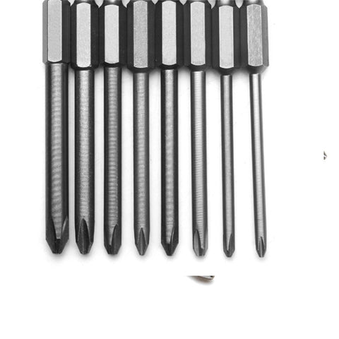 8pcs 75mm Magnetic Long Hex For Cross Head Screwdriver Bits