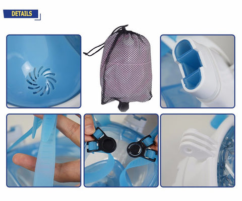 2017 Qiiwi New Arrival Snorkel Mask Full Face Design Snorkeling Diving Mask Anti-fog and Anti-leak Technology Water Sports