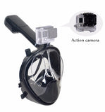 2017 Qiiwi New Arrival Snorkel Mask Full Face Design Snorkeling Diving Mask Anti-fog and Anti-leak Technology Water Sports