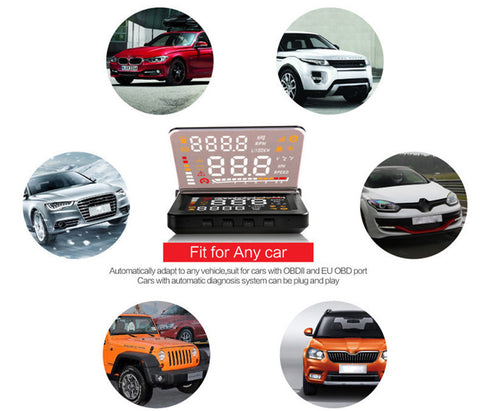 Universal 4 Inch Car HUD Head Up Display OBD II