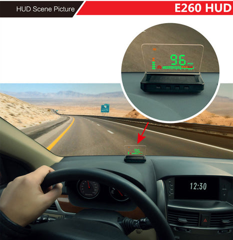 Universal 4 Inch Car HUD Head Up Display OBD II