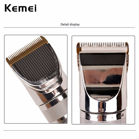 Professional  Electric Cordless Hair Clipper Rechargeable Hair Trimmer Men's Hair Cutting Machine Aluminum Alloy