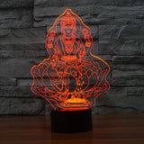 3D four hand statue of Buddha night lamp