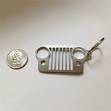 Stainless Steel grill KeyChain Key Ring for Jeep Grill