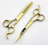 2 Scissors+1 bag Kasho 5.5/6 Inch High Quality Professional Hairdressing Scissors