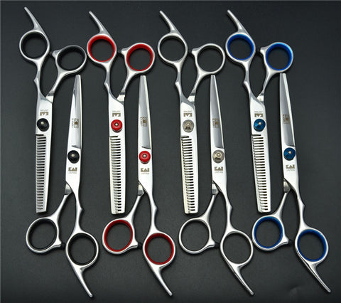 6'' Japan Kasho TOP GRADE Hairdressing Scissors 6CR Factory Price Barbers Cutting Scissors Thinning Shears Hair Scissors