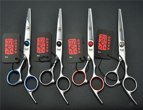 6'' Japan Kasho TOP GRADE Hairdressing Scissors 6CR Factory Price Barbers Cutting Scissors Thinning Shears Hair Scissors