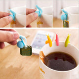 5 PCS Cute Snail Shape Silicone Tea Bag Holder