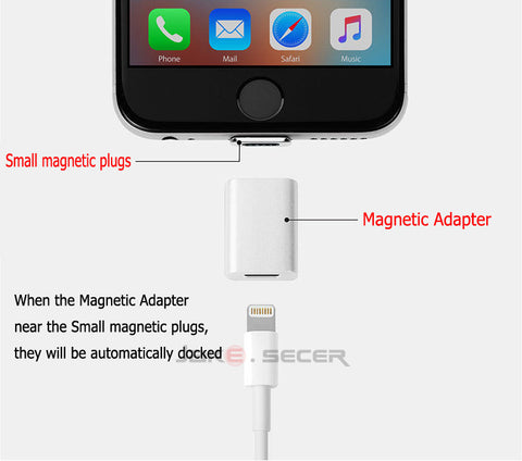 Lightning Magnetic Cable Charging Adapter iphone 6 7 5 SE 6S