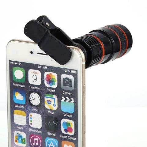 universal clip on 8x Zoom Optical Camera Lens Telescope Telephoto lens