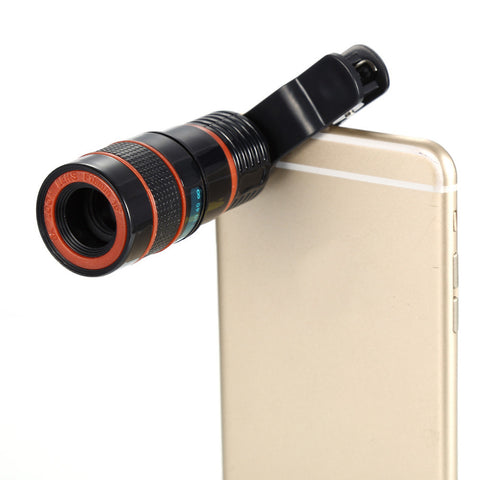 universal clip on 8x Zoom Optical Camera Lens Telescope Telephoto lens