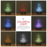 Buddha 3D Music Bluetooth Speaker Desk Table LampUSB LED