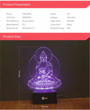 Buddha 3D Music Bluetooth Speaker Desk Table LampUSB LED