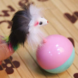 Durable Pet Cat Toys Mimi Favorite fur Mouse Tumbler Plastic Toys Balls for Cats dogs play 5.5cm