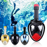 full face diving mask 180 degree wide view snorkel