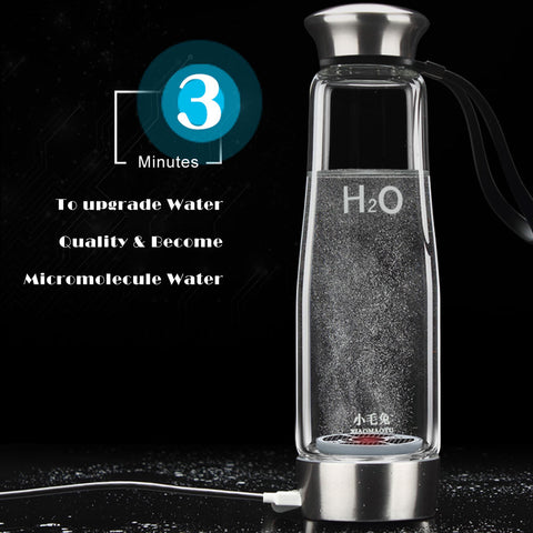 500ML Hydrogen Rich Ionizer Glass Water Bottle