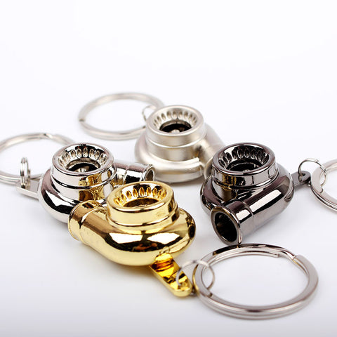 Sleeve Bearing Spinning Turbo Turbine Keychain Key Chain Keyring