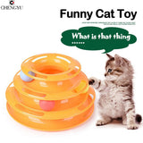 Dog Cat Toys Three Tower Of Tracks Turntable Ball