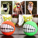 Pet Puppy Dog Funny Ball Teeth Silicon Toy Chew Sound Dogs Play Toys