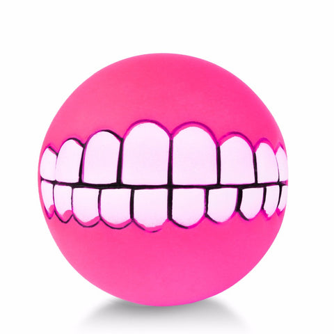 Pet Puppy Dog Funny Ball Teeth Silicon Toy Chew Sound Dogs Play Toys