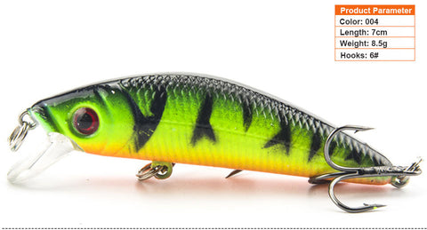 Lifelike Minnow Fishing Lure 7CM 8.5G 6#